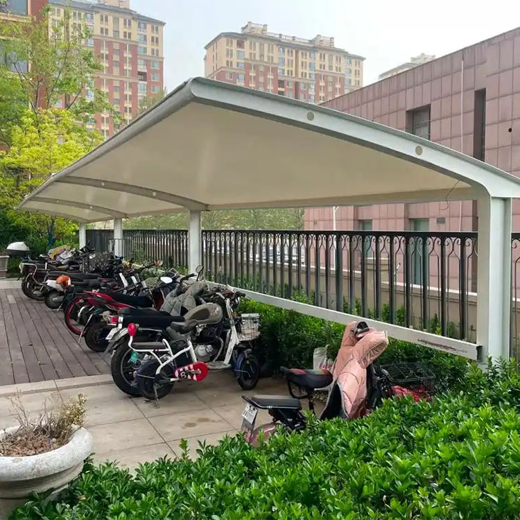 四平膜结构电动车棚