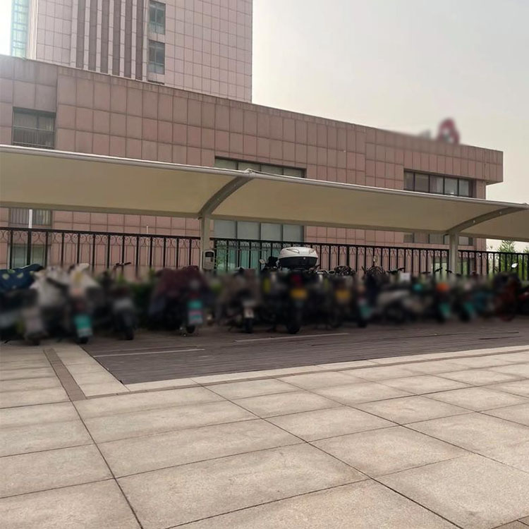 四平膜结构电动车棚