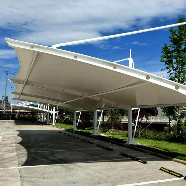 四平膜结构汽车棚